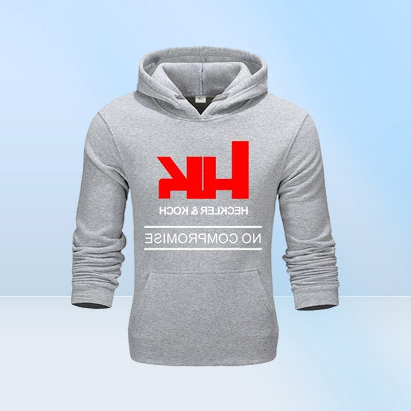Fshion Men039s Hoodie HK Heckler Koch Firearms No Compromise Man PreCotton Hoodies Color Men Jacket Neck Sweatshirts