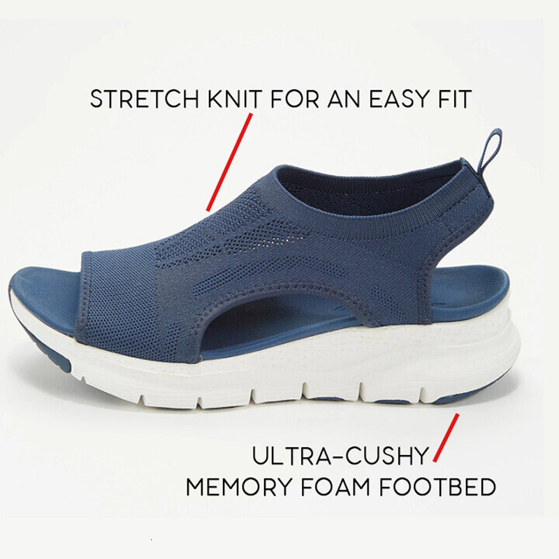 Summer Sport Washable Sgback New Orthopedic Slide Women Platform Sandals Soft Wedges Shoes Casual Footwear 230404