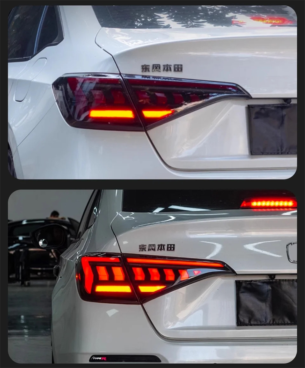 Car Tail Lights For Honda CIVIC 11th Tail light 20 22-2023 Matrix Styling LED Running Lights Sequential Signal Taillight