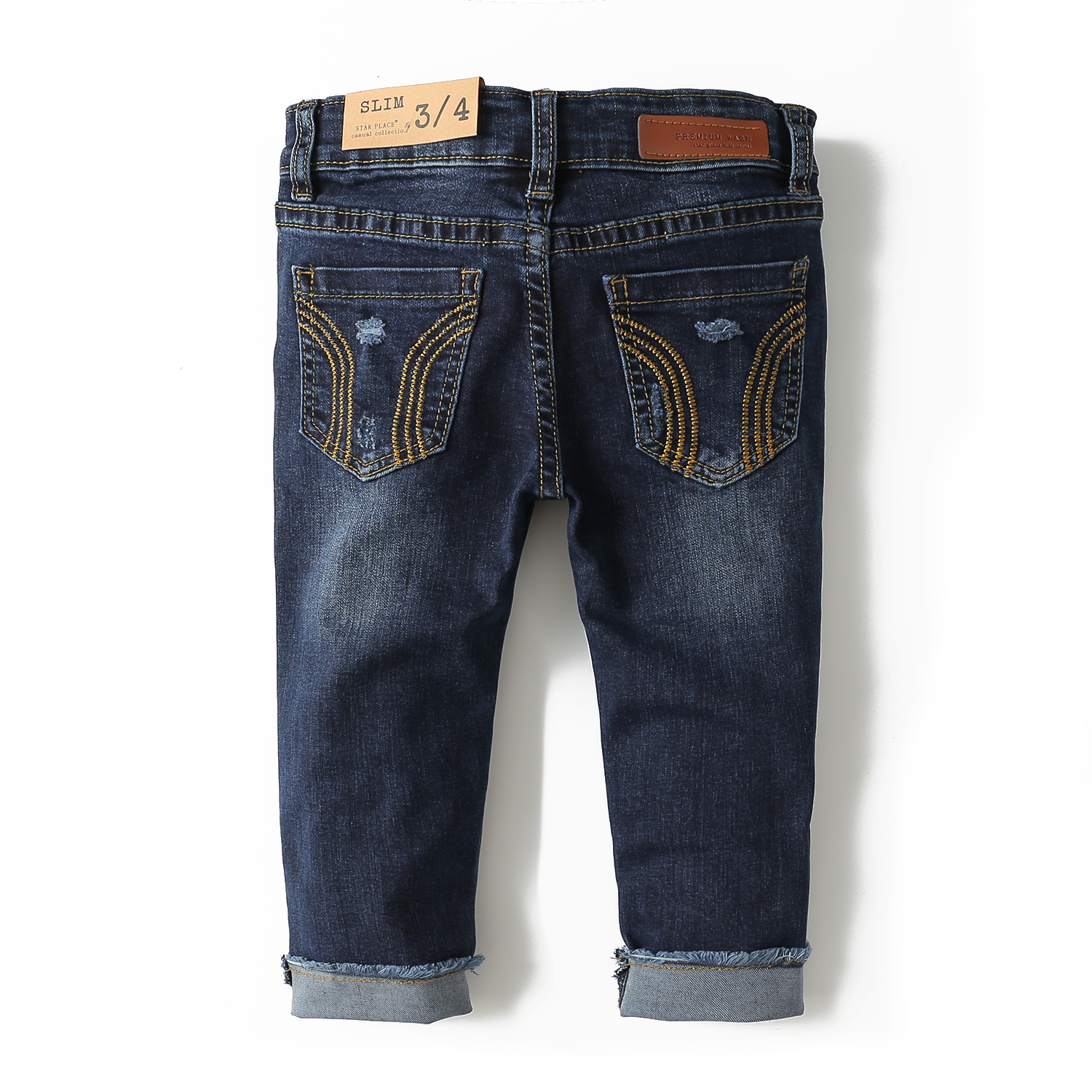 Jeans KIDSCOOL Space Baby Children's Boys' Stone Wash Jeans Children's Painful Super Thin Cotton denim Pants 230406