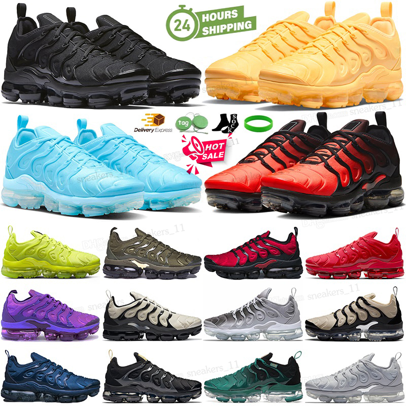 tns tn plus running shoes men women triple black white red wolf grey usa atlanta neon yolk bubblegum olive all noble red mens outdoor trainers sneakers