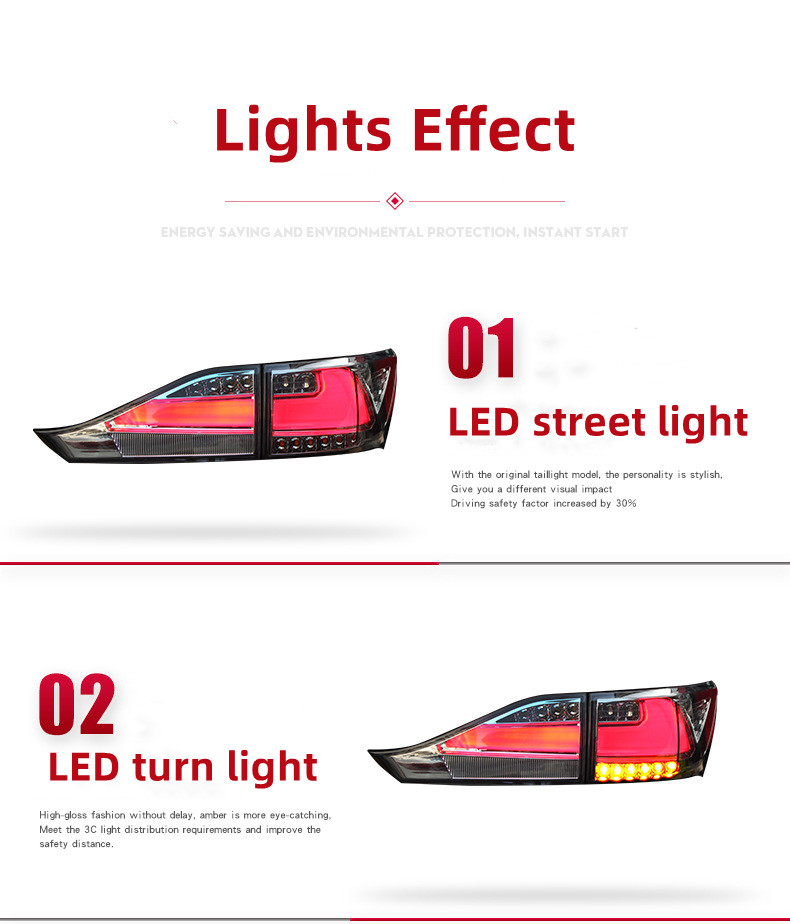 Car Styling Rear Taillight For Lexus CT200 2011-20 17 LED Tail Lamp LED DRL Signal Brake Reverse Taillights