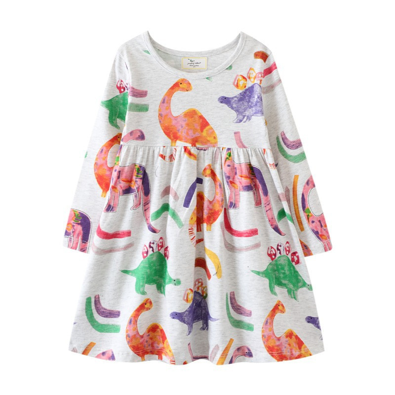 Girl s Dresses Jumping Meters Children s Princess Unicorn For Autumn Spring Long Sleeve Baby Costume Birthday Toddler Kids Frocks 230406