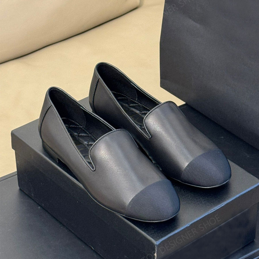 Top qualité Classique Mode Bouts Ronds En Cuir Slip Sur Chaussures Plates Mocassins Femmes Designer De Luxe Chaussures Habillées Chaussures De Ma
