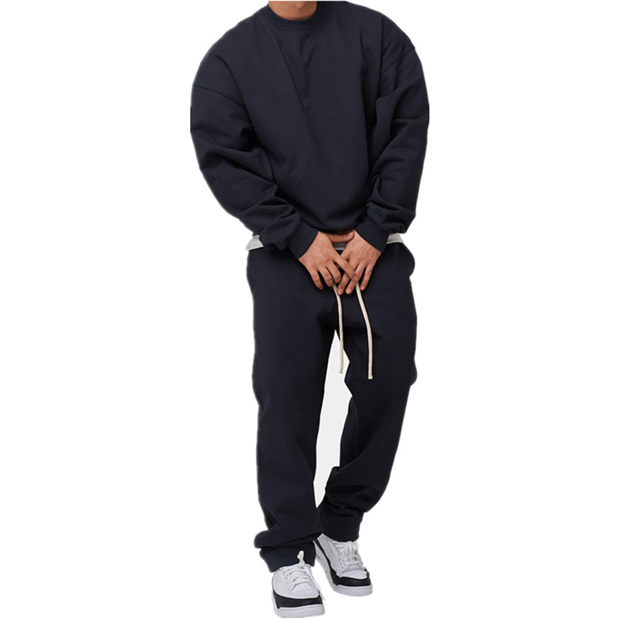 Men's Tracksuits Cotton Track Sportswear Men's Track Wear Autumn and Winter Men's Hoodie Zipper Double Jogger 3XL 230406