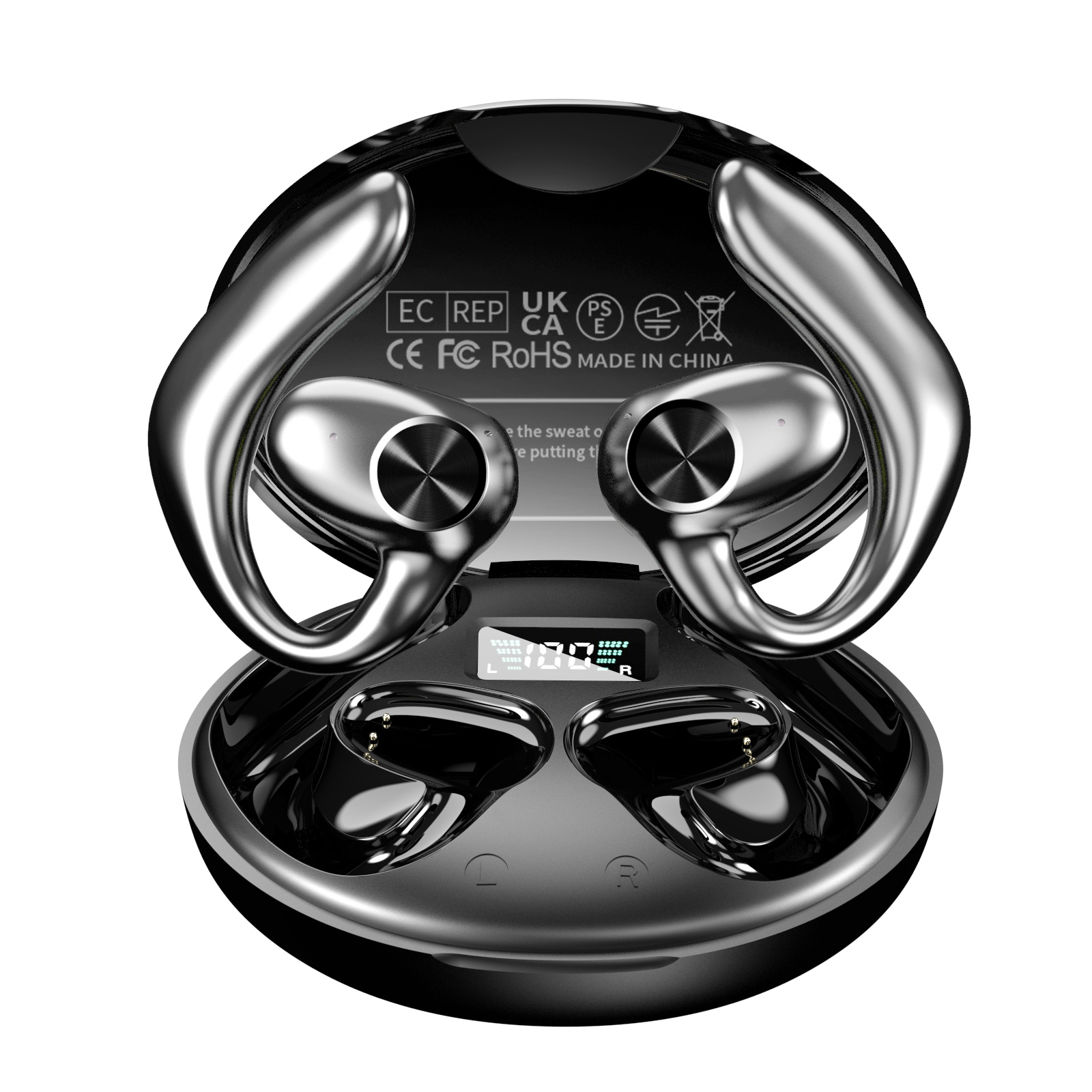 YYK-770 Studio Headphones TWS Painless Air Conduction 5.2Bluetooth Headphone Noise Reduction Waterproof Wireless Ear Hook Headsets, Black
YYK-770 Studio Headphones TWS Painless Air Conduction 5.2Bluetooth Headphone Noise Reduction Waterproof Wireless Ear Hook Headsets, Black