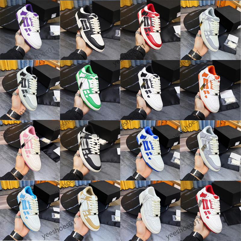Luxury Designer Skel Top Low Men Women Shoes Bones Hi Leather Sneakers Skeleton Blue Red White Black Green Gray Pink couple casual Mens Womens shoe sneaker New
Luxury Designer Skel Top Low Men Women Shoes Bones Hi Leather Sneakers Skeleton Blue Red White Black Green Gray Pink couple casual Mens Womens shoe sneaker New