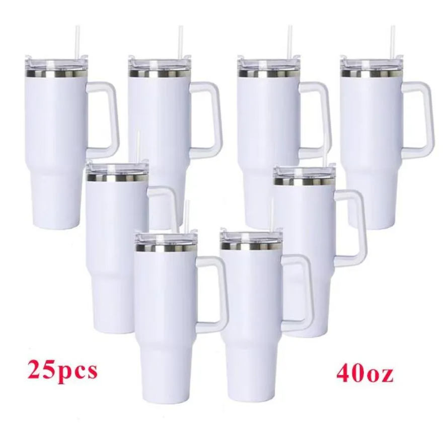 40OZ Sublimation Blank Tumblers with Handle Adventure Quencher Car Mugs Handle Outdoor Travel Water Cups Stainless Steel Tumblers Bulk J0406, White
40OZ Sublimation Blank Tumblers with Handle Adventure Quencher Car Mugs Handle Outdoor Travel Water Cups Stainless Steel Tumblers Bulk J0406, White