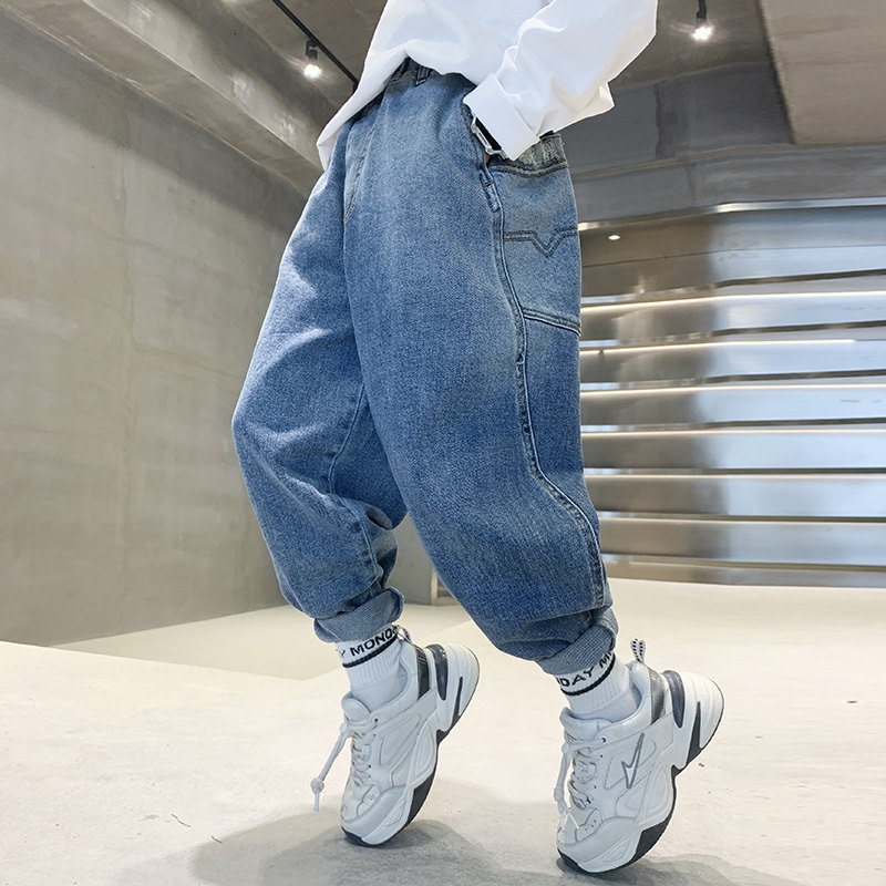 Jeans Boys' casual gradient jeans Spring autumn Dip dye denim pants Fashion children's loose Trousers Big boys' clothing 6 8 10 12 14 y