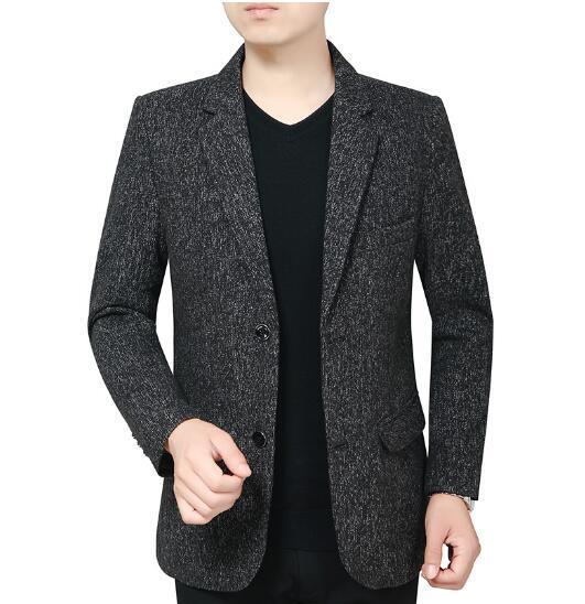 Men's Suits Blazers Men's casual slim fitting suit jacket long sleeved cotton jacket 230406