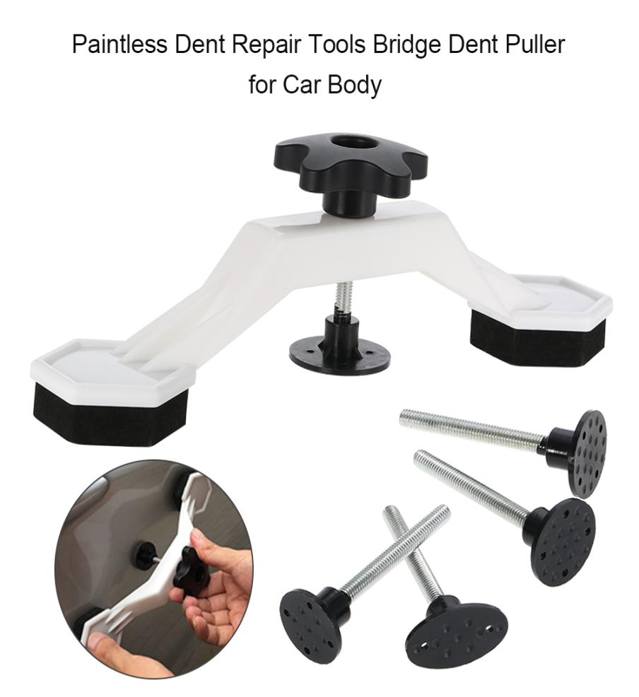 Universal Car Dent Repair Autobody Damage Fix Tool Pulling Bridge Puller Dent Removal Glue Tabs Hand Repair Tools Kit Paintless