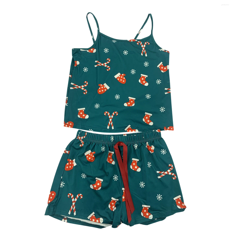 Women S Pajama Christmas Button Pajama Set 2024 Women S Summer Fashion Printed Holiday Retro Harajuku Short Sleeve Casual T-shirt