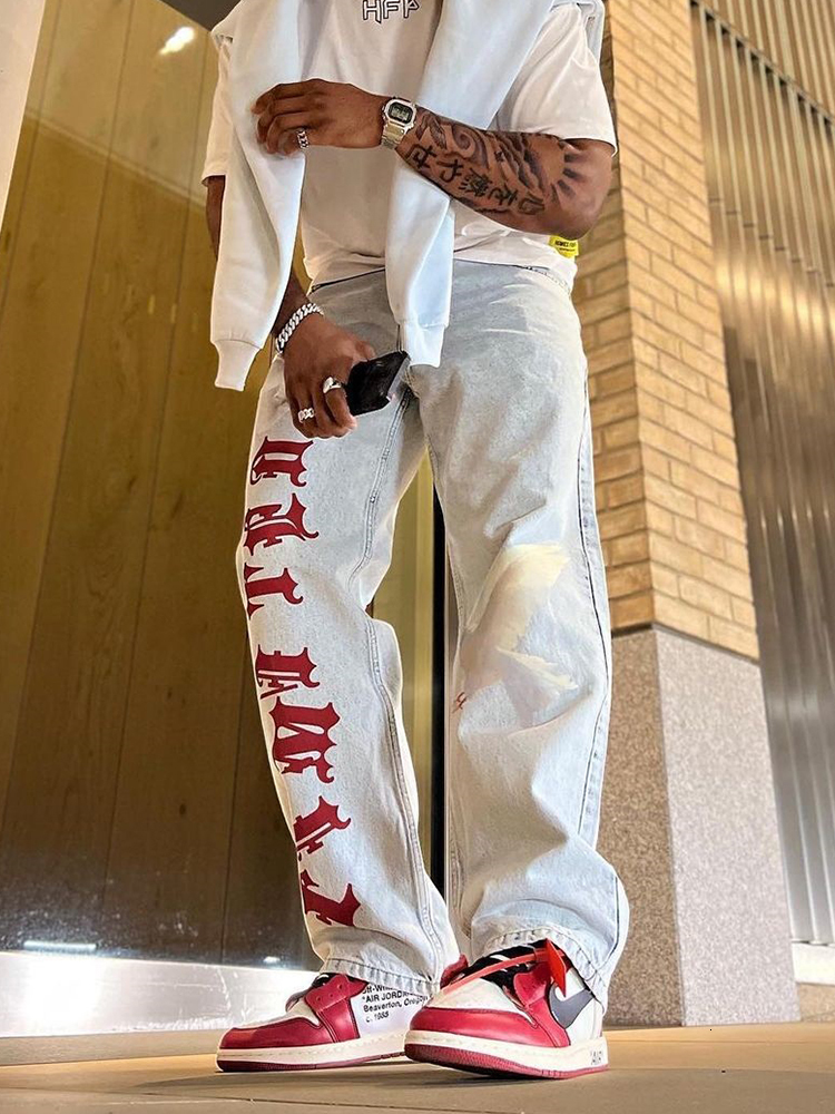 Mens Jeans Printed … - image