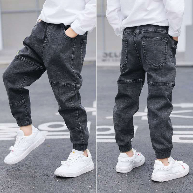 Jeans Children's boys' jeans baby clothes classic pants children's denim clothes baby boys' casual Bowboy bottom Trousers 4-12 yea