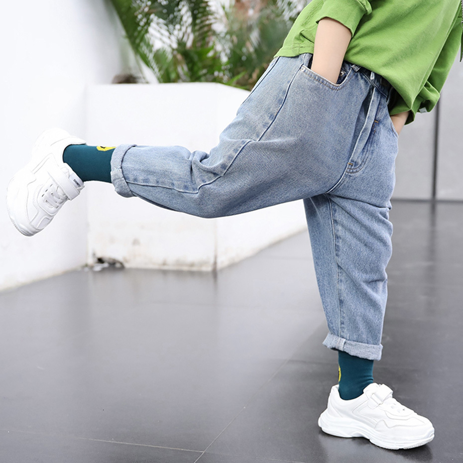 Jeans Preschool Jeans Girls Solid Jeans Girls Casual Style Children's Jeans Spring and Autumn Children's Clothing 230406