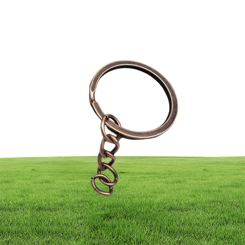 jewelry Accessories 50pcslot Key Chain Key Ring Bronze Rhodium Gold Color Round Split Keyrings Keychain Jewelry Making Whole515050
