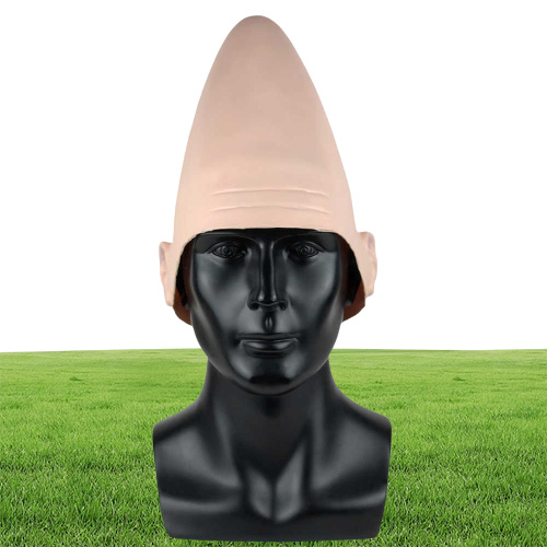 Coneheads Alien Latex Cap Mask Cosplay Egg Head Conical Masks Helmet Halloween Carnival Party Props Q08069728482