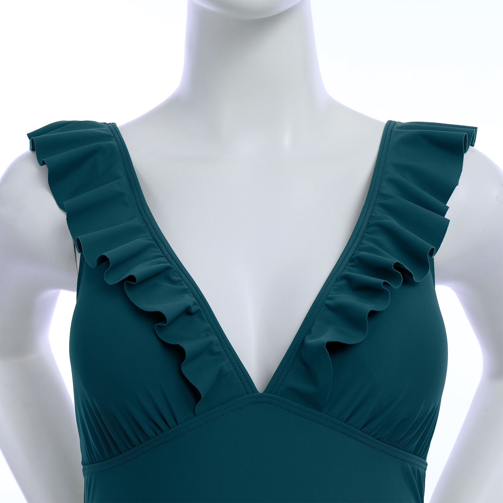 Maternity Swimwears Maternity Swimsuit Ruffle V Neck Swimwear Lace Up Back Bathing Suit Monokini Maternity Beach Bikini SPA 230404