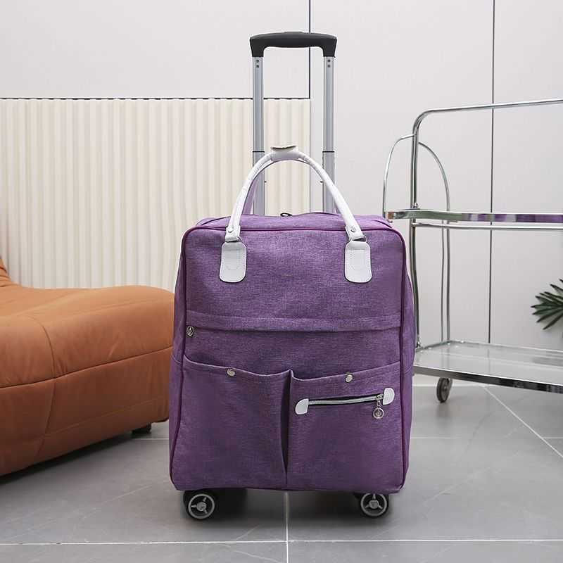 New trolley bag women's large capacity luggage bag hand luggage bag folding travel storage bag universal wheel Backpack