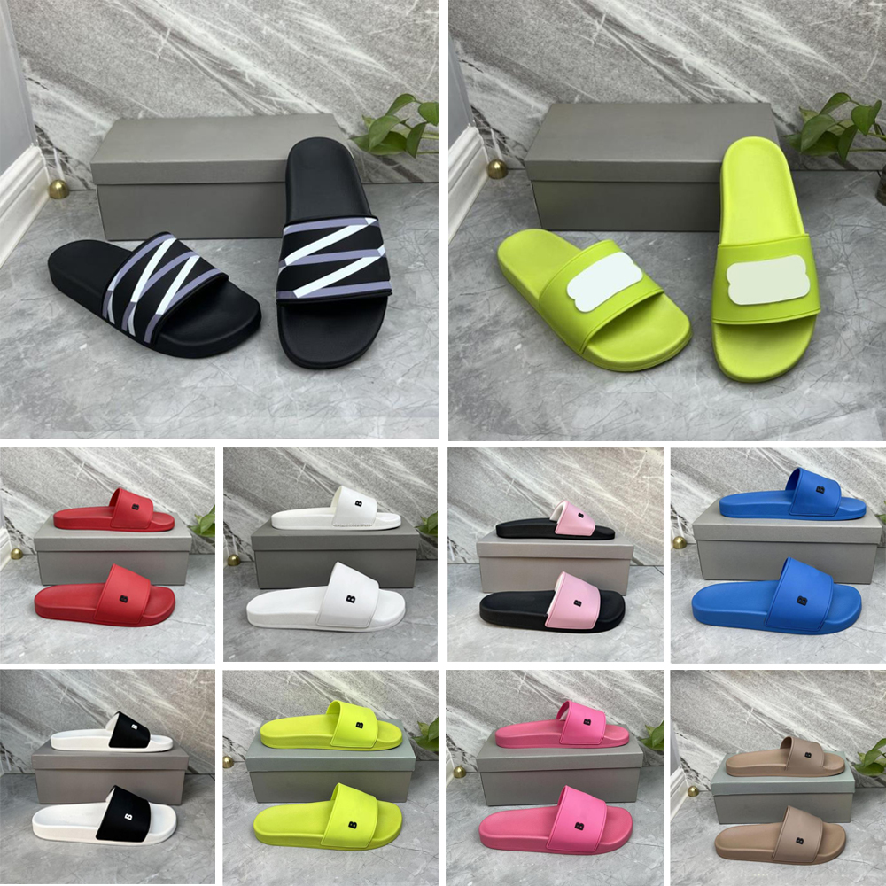 

2023 Fashion slipper sliders Paris slides sandals slippers for men women WITH ORIGINAL Hot Designer unisex beach flip flops, 13