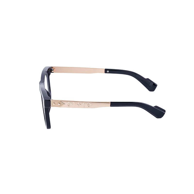 Retro Big Square Glasses Frame Patchwork Plastic And Metal Sunglasses Frames