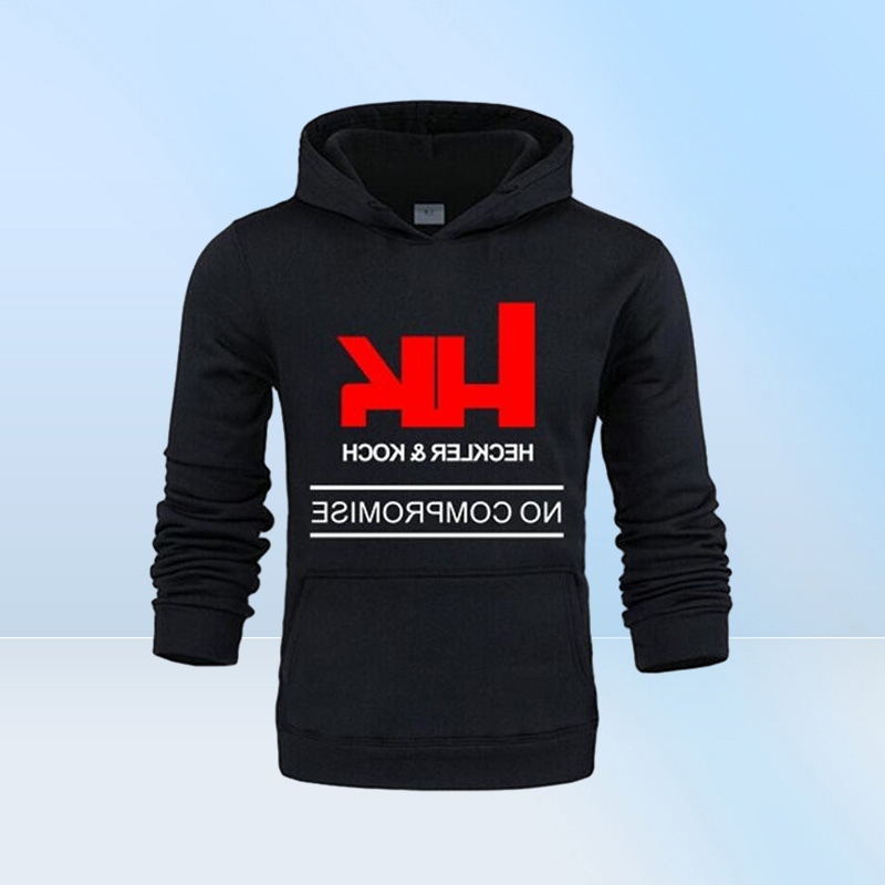 Fshion Men039s Hoodie HK Heckler Koch Firearms No Compromise Man PreCotton Hoodies Color Men Jacket Neck Sweatshirts