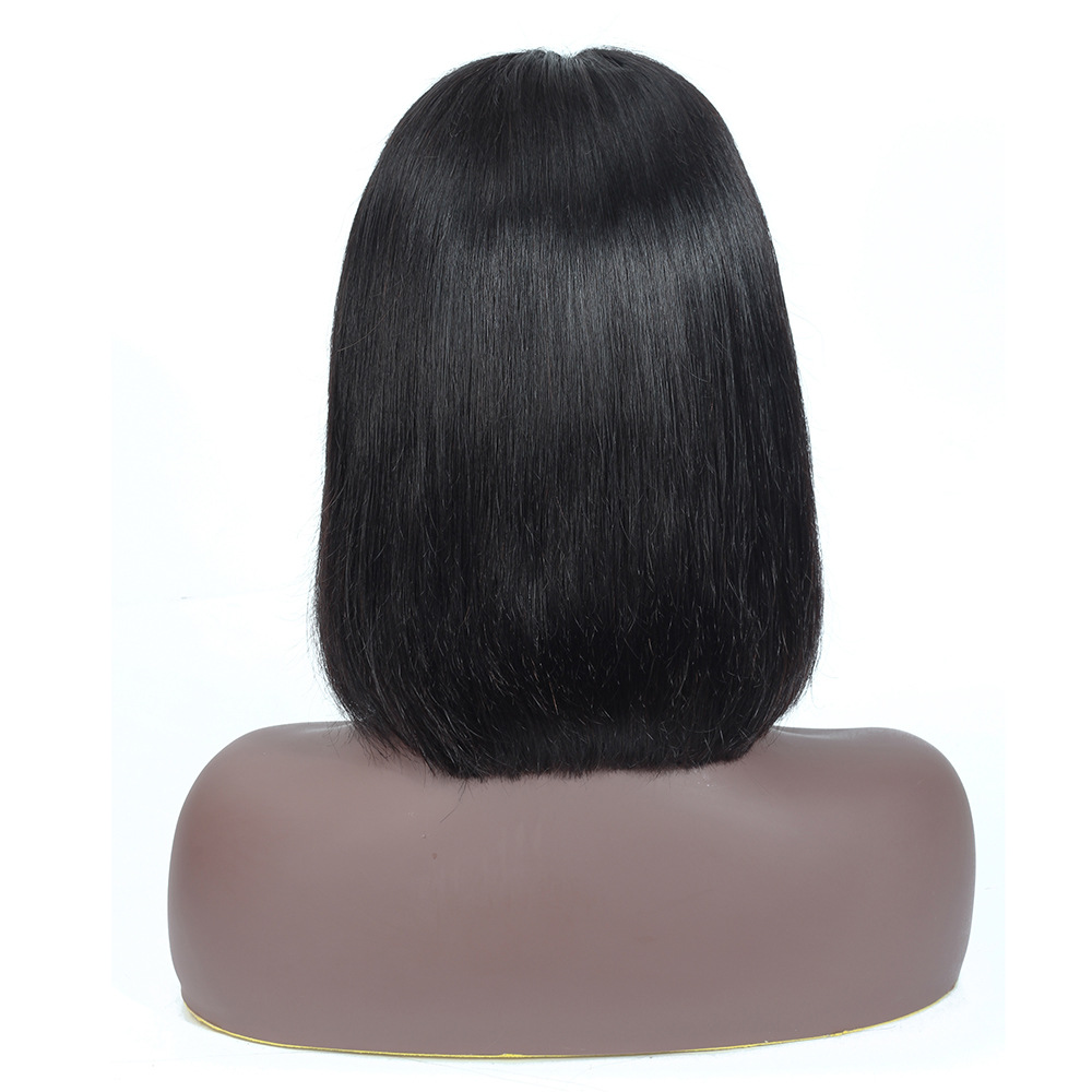 Brazilian 100% Human Hair 4X4 Lace Bob Glueless Wig Silky Straight 150% 180% Density Peruvian Malaysian Hair Products 10-18inch Middle Part