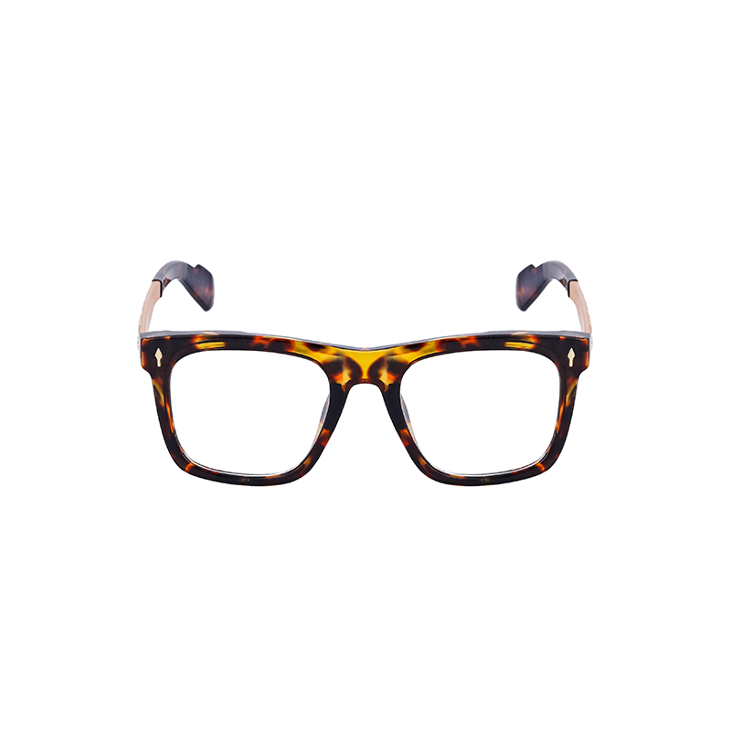 Retro Big Square Glasses Frame Patchwork Plastic And Metal Sunglasses Frames