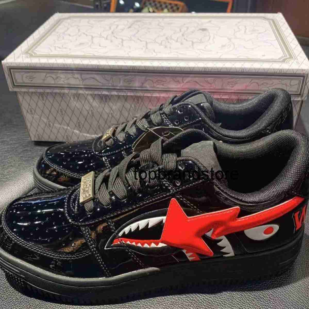 Bapestas Sta Sneaker M1 Designer Casual Shoes Low-Top Sneakers Leather Black Shark Face Ape Monkey Shape MEDICOM TOY CAMO SK8 Size 36-44, Color 13
Bapestas Sta Sneaker M1 Designer Casual Shoes Low-Top Sneakers Leather Black Shark Face Ape Monkey Shape MEDICOM TOY CAMO SK8 Size 36-44, Color 13