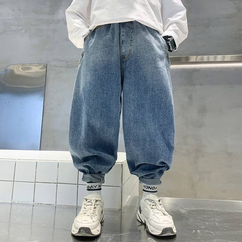 Jeans Boys' casual gradient jeans Spring autumn Dip dye denim pants Fashion children's loose Trousers Big boys' clothing 6 8 10 12 14 y