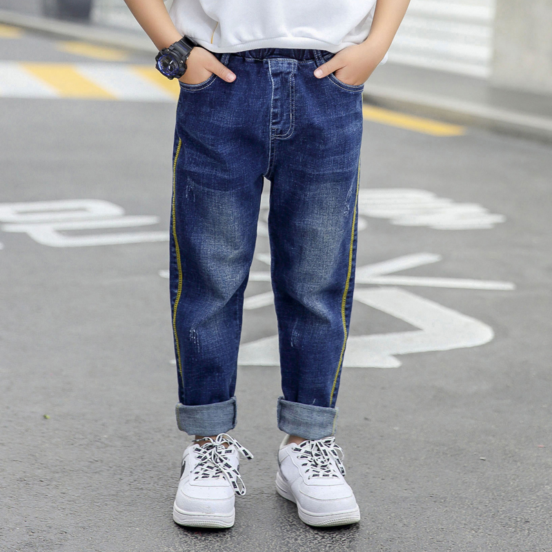 Jeans IENENS Autumn Boys' Jeans Children's Denim Pants Children's Casual denim Trousers Clothing Baby Boys' Casual Elastic Jeans 2