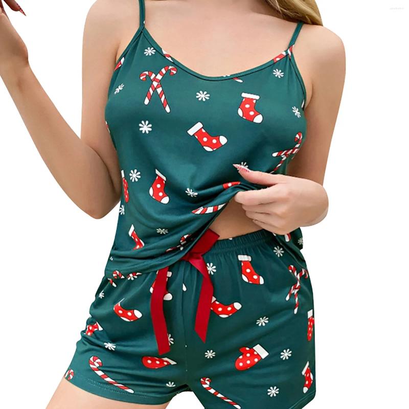 Women S Pajama Christmas Button Pajama Set 2024 Women S Summer Fashion Printed Holiday Retro Harajuku Short Sleeve Casual T-shirt