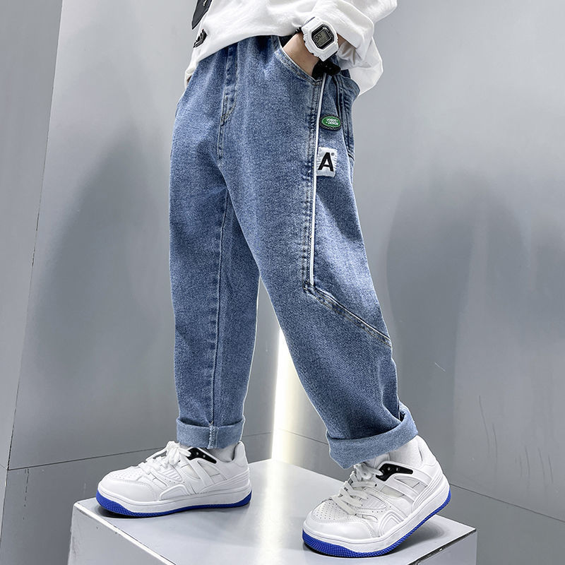 Jeans Boys' casual jeans Trousers autumn jeans children's loose pants bottom clothing 230406