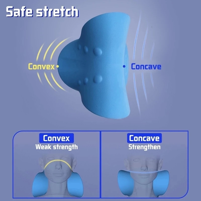 Integrated Fitness Equip Neck Shoulder Stretcher Pain releaser Cervical Traction Device Pillow for Relief Spine Alignment 230406