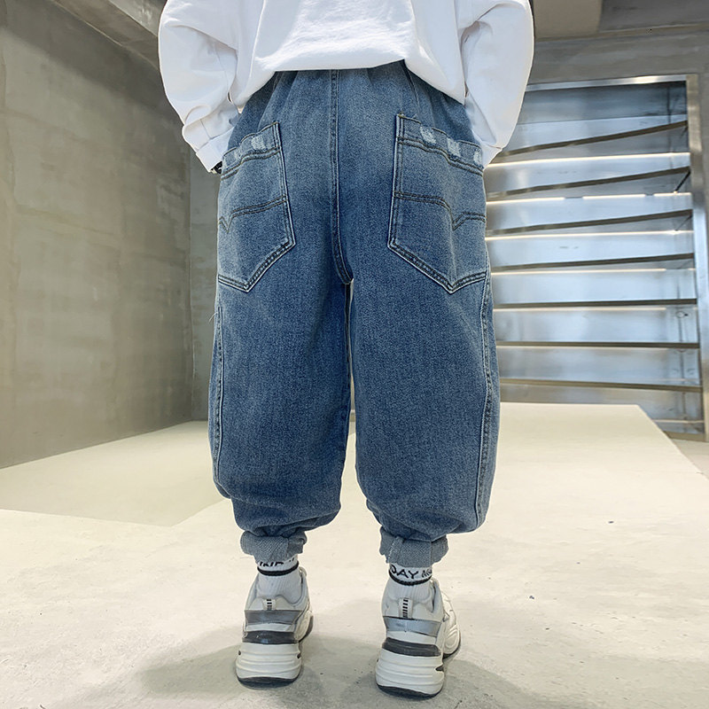Jeans Boys' casual gradient jeans Spring autumn Dip dye denim pants Fashion children's loose Trousers Big boys' clothing 6 8 10 12 14 y
