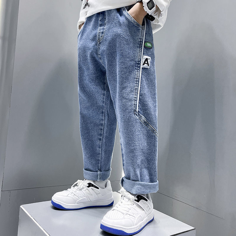 Jeans Boys' casual jeans Trousers autumn jeans children's loose pants bottom clothing 230406