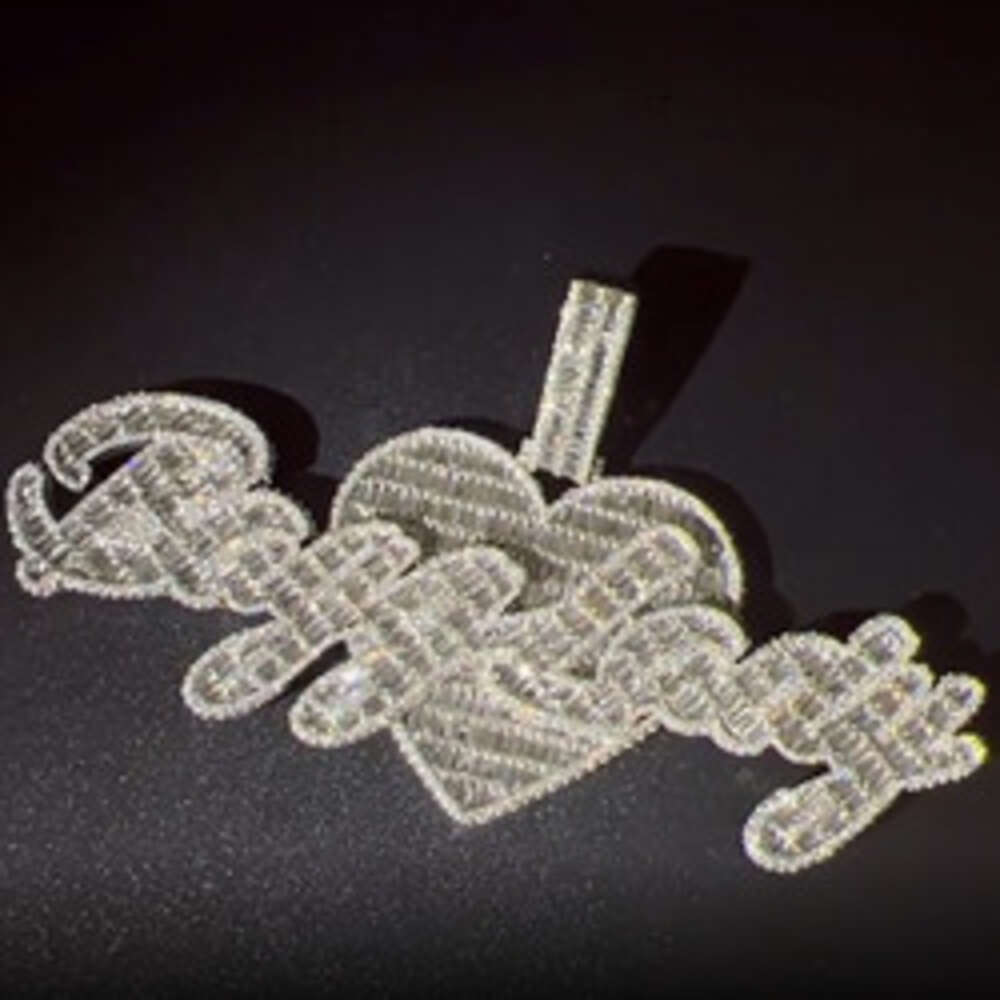 Custom Sterg Sier VVS Moissanite Hip Hop Mens Jewelry Iced Out Necklace moissanite Pendant
