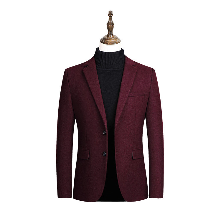 Men's Suits Blazers Wool small set men's wool coat casual business wool set men's autumn and winter mini set men's 230406