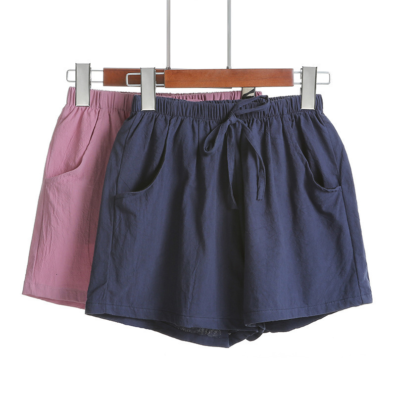 Women's Shorts Summer High Waist Cotton Hemp Shorts Women's Linen Weight Loss Loose Large Casual Straight Leg Wide Leg Pants 230406