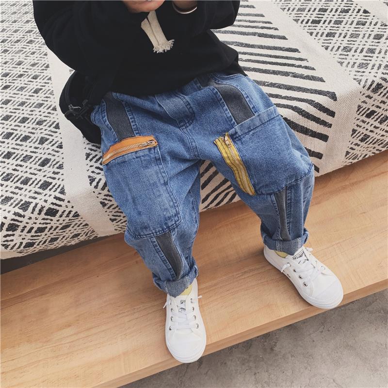 Jeans Kid Pants For baby Boys jeans Pant Letters Autumn Kids Korean demin Pants Casual toddler Boys Clothing For 2-8 Years 230413