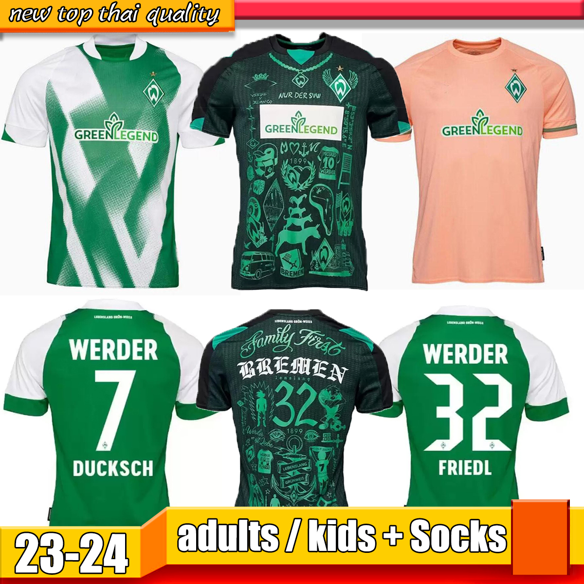 23 24 DUCKSCH Werder Bremen soccer jerseys 2023 special BITTENCOURT FRIEDL VELJKOVIC SCHMID AGU JERSEY home away FOOTBALL SHIRTS Men kids kit Jerseys de futbol, 05
23 24 DUCKSCH Werder Bremen soccer jerseys 2023 special BITTENCOURT FRIEDL VELJKOVIC SCHMID AGU JERSEY home away FOOTBALL SHIRTS Men kids kit Jerseys de futbol, 05