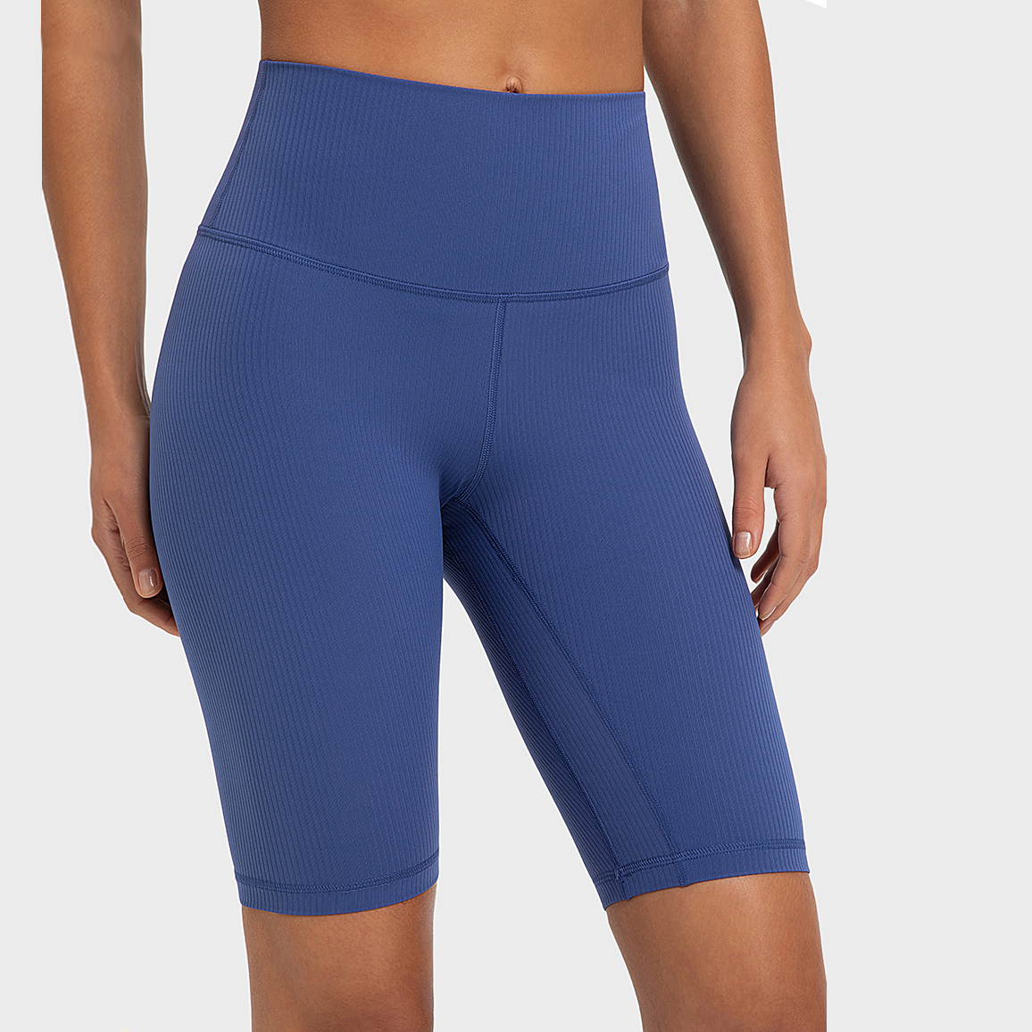 Women Active Shorts 10" High-rise Ribbed Yoga Pants Runners Work Out Clothes DK363, Azure blue
Women Active Shorts 10" High-rise Ribbed Yoga Pants Runners Work Out Clothes DK363, Azure blue