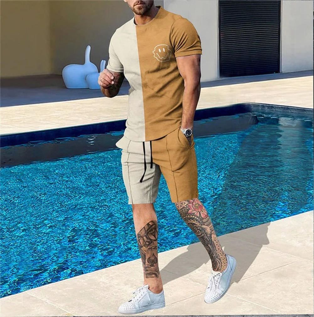 Men's Tracksuits Men Tracksuit 3D Printed T Shirt Shorts Sportswear Mens Clothing Suit Man Oversized Jogger Casual Set Summer Streetwear Suit 230