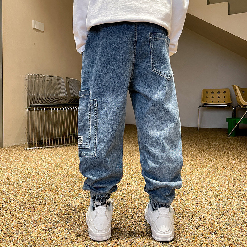 Jeans Autumn Children's Boys' Jeans Baby Clothing Classic Pants Children's Jeans Trousers Baby Boys' Casual Bottom Sports Pants 4-