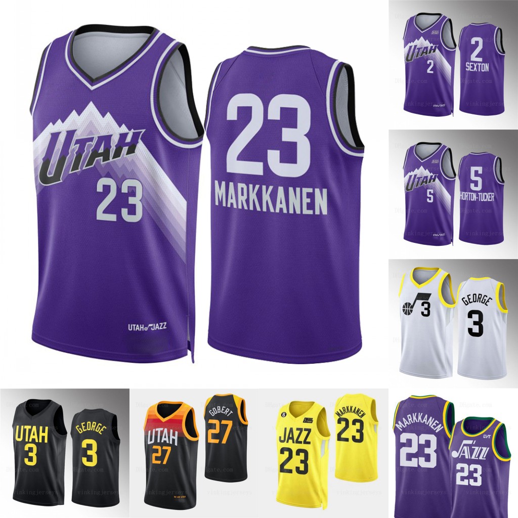 Custom Basketball Jersey Markkanen Clarkson Mike Kelly Olynyk Conley Rudy Gay Collin Sexton Lauri Jarred Vanderbilt Horton-Tucker Men Women Youth Jerseys