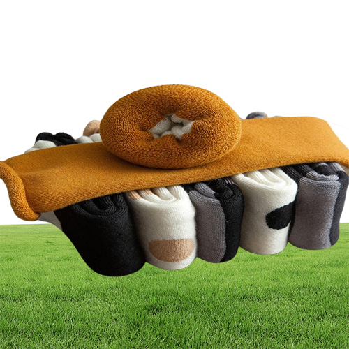 Socks autumn and winter womens curled cotton terry socks pregnant womens old peoples loose mouth cats claws cartoon thickened and