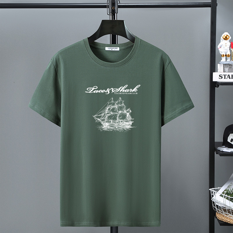 Mens TShirts Green Tshirt Summer Men Cotton T 10XL 12XL Big Size Short Sleeve Tops Tees Male Print Red Grey 230406