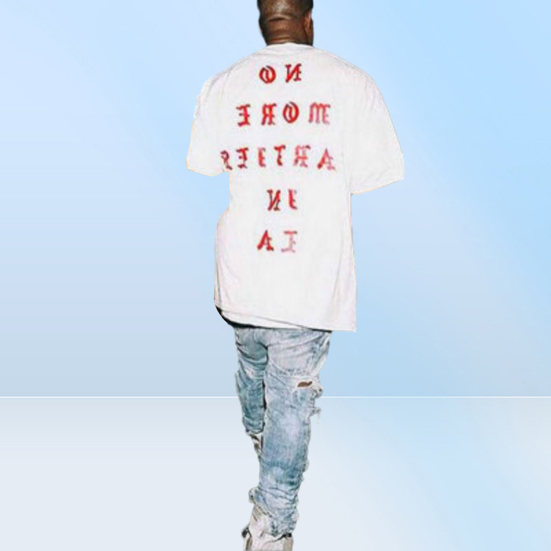 Life of Pablo Losangeles Season White T Shirt Men No More Parties In Summer Male T Shirt S-3XL