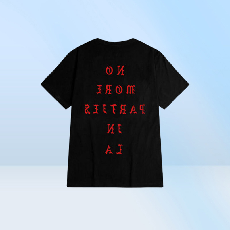 Life of Pablo Losangeles Season White T Shirt Men No More Parties In Summer Male T Shirt S-3XL