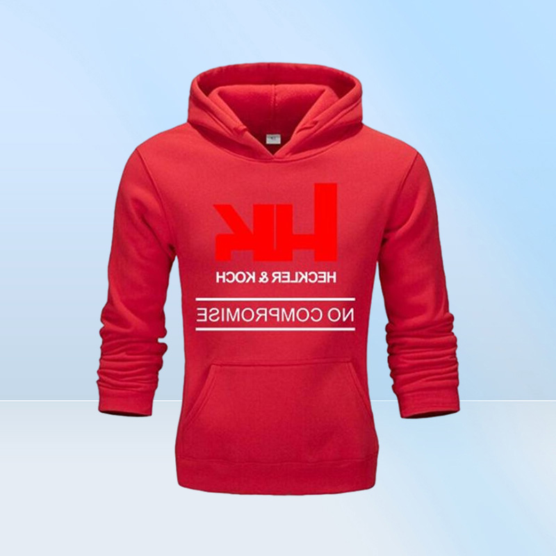 Fshion Men039s Hoodie HK Heckler Koch Firearms No Compromise Man PreCotton Hoodies Color Men Jacket Neck Sweatshirts